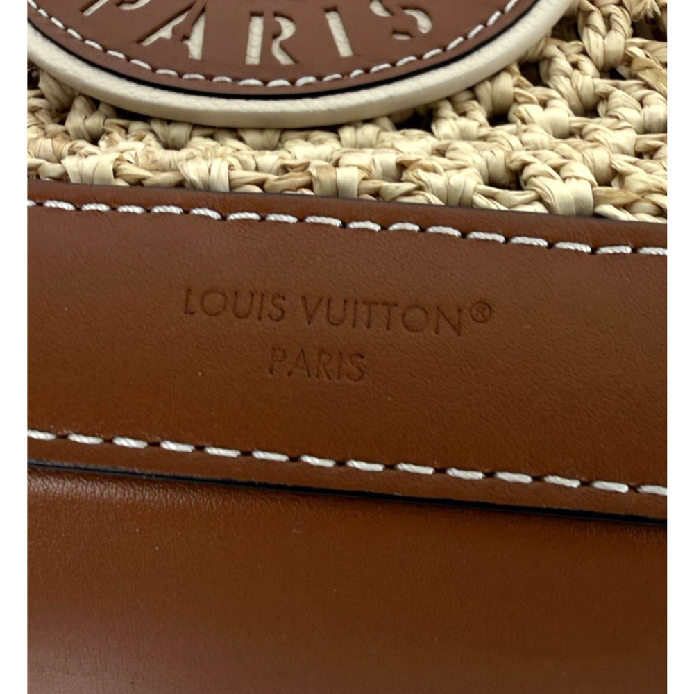 Louis Vuitton Noe BB Bag in Natural Woven Raffia with Leather Trim E-8 - Picture 11 of 16